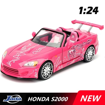 1:24 Спортивный автомобиль Honda S2000, Отлитый под давлением и Игрушечный Металлический Мускульный Гоночный автомобиль, Модель Суперкара, Коллекция Высокого Моделирования, Детский подарок