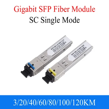 1 Пара Гигабитных Волоконных SFP-модулей 1000M SC 1.25G 1310nm/1550nm Однорежимный Волоконный модуль A + B, пригодный для коммутатора Cisco Mikrotik Ethernet