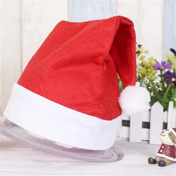 10 шт./лот, Обычные Рождественские шляпы для взрослых, Шапки Санта-Клауса, Детская кепка для Рождественской вечеринки, Реквизит, подарок на Новый год 2024