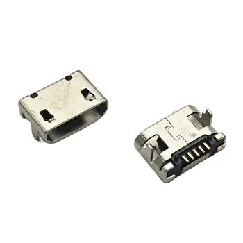 10шт 7,2 мм Без боковой плоской горловины короткий контактный разъем Micro USB 5pin DIP2 Порт передачи данных Разъем для зарядки мобильного концевого штекера