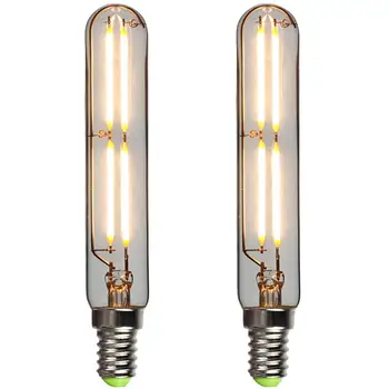 2 шт. Трубчатые светодиодные лампы T20, Винтажная лампа с длинной нитью накаливания E12 E14, ретро-лампы Edison с регулируемой яркостью для подвесной люстры