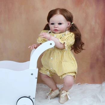 26-дюймовая 3D кожа С Видимыми Венами Коллекционная Художественная Кукла С Длинными Волосами bebê reborn de silicone оригинальные детские куклы Cosdoll