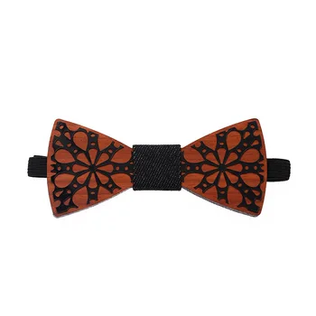 3D Гравировка Деревянные галстуки-бабочки для мужчин Галстуки Деревянные Галстук-бабочка Ручной работы Бабочка Деревянный галстук-бабочка подарок