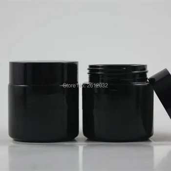 50 г Черный Цилиндрический Стеклянный Флакон для крема, 50 куб. см Маска/Флакон для крема для глаз, Суб-розлив для макияжа F20173670