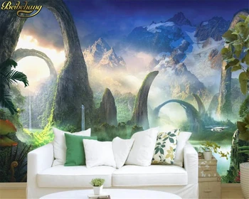 beibehang Пользовательские обои фреска 3D прохладный пейзаж древнего мира ТВ фон стены papel de parede 3d обои
