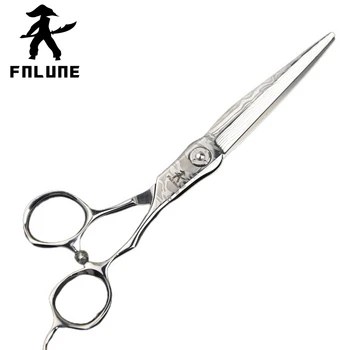 FnLune 6,0 Вольфрамовая сталь Дамасский нож С рисунком Профессиональные Парикмахерские Ножницы для стрижки Волос Парикмахерские ножницы
