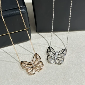 GRAFF LONDON, Элитный бренд Ювелирных изделий, Высококачественное ожерелье-бабочка из розового золота 925 пробы Для женщин, очаровательный подарок