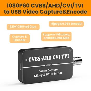 LCC261 1080P60 CVBS-USB карта захвата Mini AHD-USB H.264 и MJPEG кодировщик AHD CVI TVI-USB UVC, CVBS2UVC, AHD2UVC, CVI2UVC