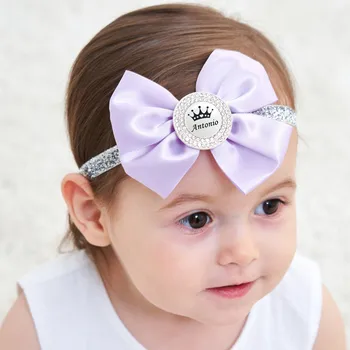 MIYOCAR на заказ любая текстовая фотография может сделать 13 цветов блестящей детской повязки на голову в стиле принцессы идеальный подарок уникальный