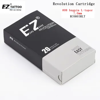 RC0803RL EZ Иглы для татуировки Revolution Картридж #08 (0,25 мм) с Круглым вкладышем для машин с картриджной системой и захватов 20 шт./лот