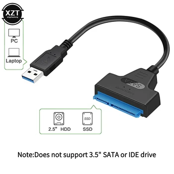 USB 3.0/Type-c-SATA 22-контактный кабель С поддержкой скорости до 5 Гбит/с 2,5-дюймовый жесткий диск HDD SSD SATA 7P + 15P Адаптер