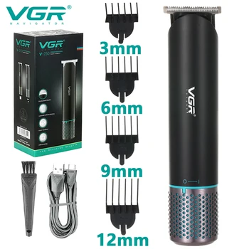 VGR Машинка для стрижки волос, Электрическая Машинка для стрижки волос, Профессиональный Триммер для волос, Мужская Машинка для стрижки волос, Парикмахерская Беспроводная Перезаряжаемая V-250