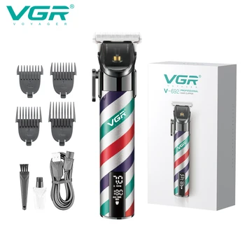 VGR Машинка для стрижки волос с керамическим Лезвием, Беспроводная Машинка для стрижки Волос, Перезаряжаемый Парикмахерский Триммер для Мужчин 2022, Новинка V-692