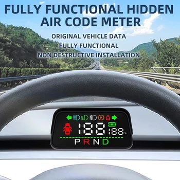 Автомобильный Головной Смарт-Дисплей Измеритель воздушного кода ЖК-Прибор HUD Автомобильные Аксессуары Для Tesla Model 3 Y
