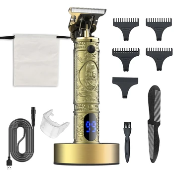 Беспроводная электрическая машинка для стрижки волос, перезаряжаемый Триммер для волос с высококачественным стальным лезвием, Парикмахерская машинка для стрижки волос для мужчин
