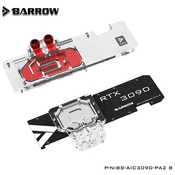 Блок графического процессора Barrow 3090 с полным покрытием, Блоки водяного охлаждения видеокарты, Для ZOTAC RTX 3090 TQ OC, BS-AIC3090-PA2