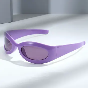 Винтажные спортивные солнцезащитные очки в стиле панк, модные солнцезащитные очки Y2K 