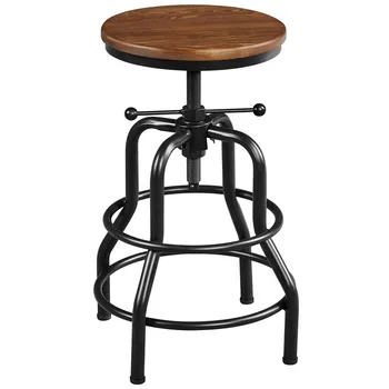 Высота стойки барного стула SMILE MART из винтажного металла для кухни, ресторана, коричневый