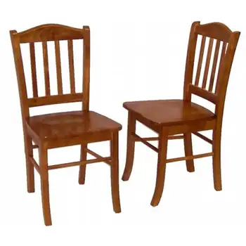 Деревянные обеденные стулья - дуб - Комплект из 2 штук