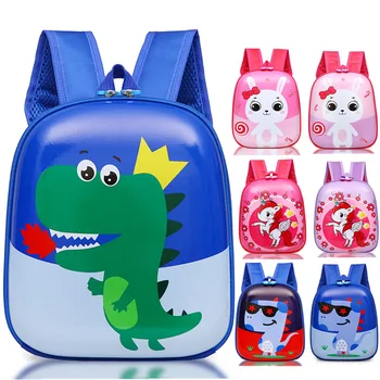 Детские рюкзаки с аниме-единорогом и динозавром в детском саду, школьные сумки на плечо для девочек и мальчиков с мультяшным принтом, милая сумка из яичной скорлупы