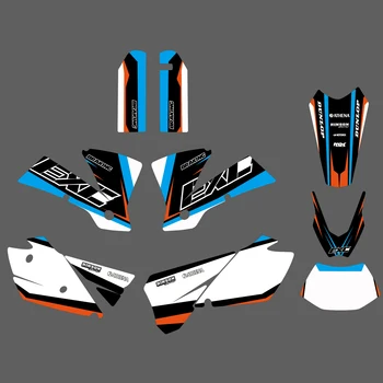 Для KTM EXC 125 200 250 300 400 450 525 2004, Мотоциклетные графические фоновые наклейки, наклейки, наклейки, гоночный стиль