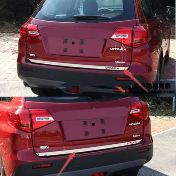Для Suzuki Vitara 2015-2019 Задняя дверь багажника, нижняя крышка, молдинг, отделка из нержавеющей стали, отделка задней двери, автомобильные Аксессуары