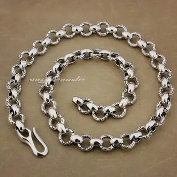 Доступно огромное тяжелое модное ожерелье 8F001N из стерлингового серебра 925 пробы Длиной от 18 до 36 дюймов