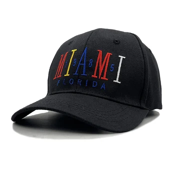 Женская бейсболка Майами Флорида Вышивка Хип-хоп Женские аксессуары Kpop Мужская бейсболка для женщин Snapback hat