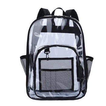 Женский рюкзак Прозрачная сумка из ПВХ Прозрачные рюкзаки для подростков Студентов, одобренные Стадионом, Мужская прозрачная школьная сумка