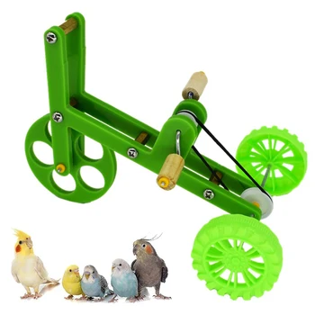 Забавный велосипед с попугаем, Игрушки для дрессировки птиц, Интерактивный реквизит для попугая Cockatiel Conure Love bird, Принадлежности для птиц