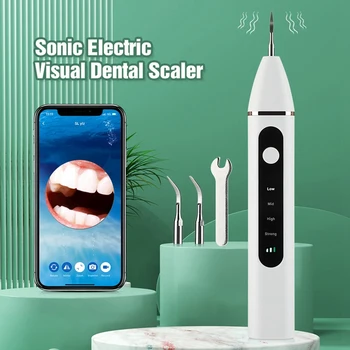 Звуковой Электрический Визуальный Скалер Для удаления Зубного налета, Зубного камня, пятен, Очиститель зубов
