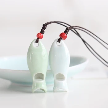 Керамические женские подвески со свистком оптом для женщин, подарочное ожерелье в стиле ретро, аксессуары для ювелирных изделий #5363