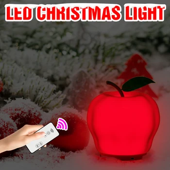 Лампе Светодиодный Ночник, Милая Лампа Apple, Настольная лампа, Прикроватное освещение, DC5V USB, Перезаряжаемая лампа, Рождественское украшение для спальни
