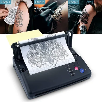Машина для переноса трафарета для татуировки, тату-принтер, Бумага для переноса 10 Листов, Термопринтер для изготовления трафаретов, Копировальная машина для рисования линий