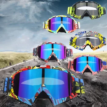 Мотоциклетные очки для бега по пересеченной местности, Противоскользящие Ветрозащитные Лыжные очки, очки для шлема, Гоночные очки, Снаряжение для всадника, Уличные очки