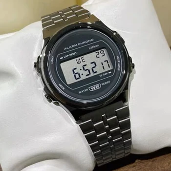 Мужские роскошные часы, водонепроницаемые деловые цифровые часы из розового золота и нержавеющей стали, светодиодный будильник, электронные спортивные часы Relogio