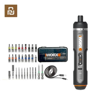 Набор Электрических Отверток Youpin Worx 4V WX242 Smart Беспроводные Электрические Отвертки USB Перезаряжаемая Ручка 30 Комплектов Бит Дрель