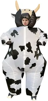 Надувной костюм коровы для женщин, забавный надувной костюм животного для Хэллоуина, Косплей, вечеринка, фестиваль, костюм Унисекс, взрослый размер