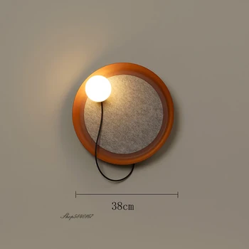 Настенные светильники с подвижным магнитом в скандинавском стиле, креативный железный диск, настенное бра, светодиодное освещение в помещении, спальня, гостиная, фоновые настенные светильники