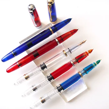 Новая авторучка Yongsheng 618, студенческая ручка, поршневые чернила, прозрачные канцелярские принадлежности, школьные принадлежности, ручки для письма