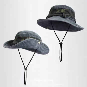 Новая весенне-осенняя хлопковая Рыбацкая шляпа, мужская и женская уличная солнцезащитная шляпа, Альпинистская шляпа с солнцезащитным козырьком, повседневная шляпа для рыбалки