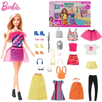 Оригинальная кукла Барби, аксессуары для одежды, Элегантный дизайн, Изменение моды, Детская Большая Подарочная коробка, набор для девочек, Принцесса, Игрушки для маленьких девочек