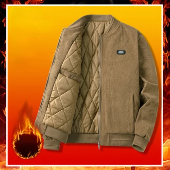 Осенне-Зимняя Мужская куртка, Утепленная хлопковая куртка, Вельветовые пальто, Повседневная теплая мужская одежда с хлопковой подкладкой, Корейская мода