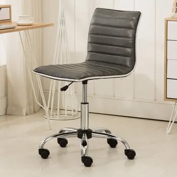 Офисное кресло с регулируемым пневмоподъемником, хромированное, серого цвета