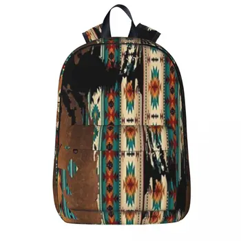 Племенной узор - Рюкзак Ацтекского Дизайна, Модная Детская Школьная сумка, Рюкзак Для ноутбука, Дорожный Рюкзак Большой Емкости, Сумка для Книг