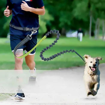 Поводок для домашних собак, бег трусцой, поводок для собак, спортивная регулируемая ходьба без рук, Поясной ремень, уникальная Светоотражающая собачья двойная тяговая веревка