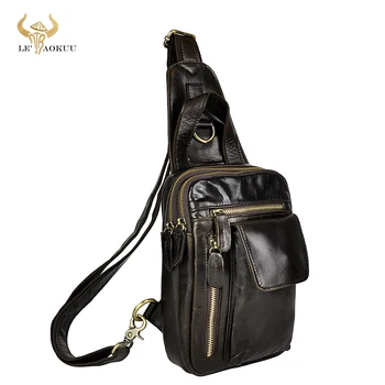 Повседневная Нагрудная сумка Унисекс из натуральной кожи, Дизайнерский рюкзак, сумка на одно плечо, Модная сумка через плечо, Мужская B574