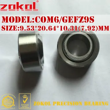 Подшипники скольжения ZOKOL bearing COM6 COM6T GEFZ9S, не требующие технического обслуживания 9.53*20.64*10.31 (7,92) мм