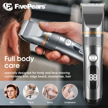 Профессиональная Машинка для Стрижки волос FivePears Для Мужчин, Триммер для бороды Для мужчин, Мужская Машинка для стрижки Волос, Машинка для бритья