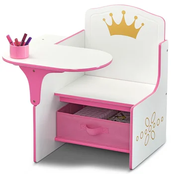 Рабочее кресло Delta Children Princess Crown с ящиком для хранения, сертифицировано Greenguard Gold